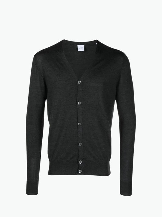 Aspesi Wool Cardigan Charcoal