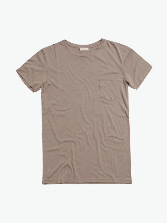 The Project Garments Crew Neck Modal-Blend Pocket T-shirt Beige