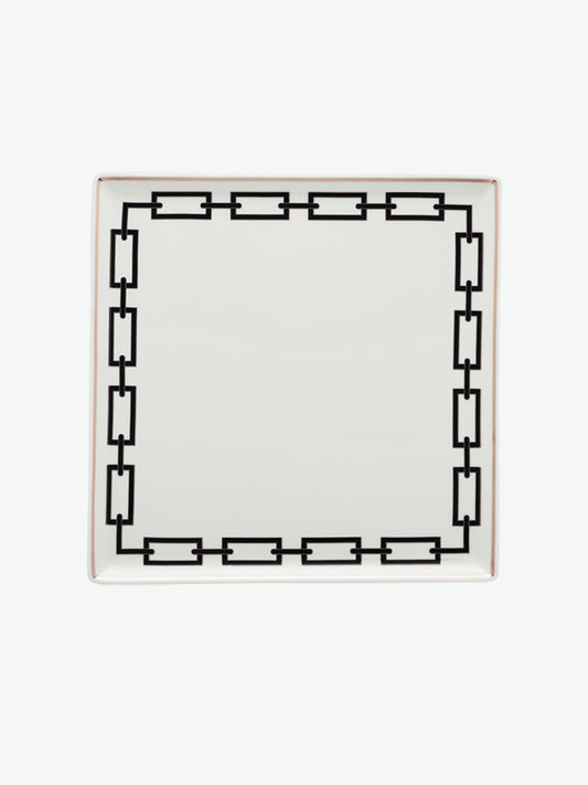 Ginori 1735 Vide Poche Squared Plate Catene Nero