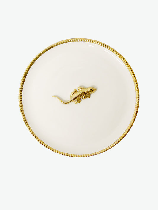 Πιάτο Les Ottomans Plate Golden Animals Crocodile