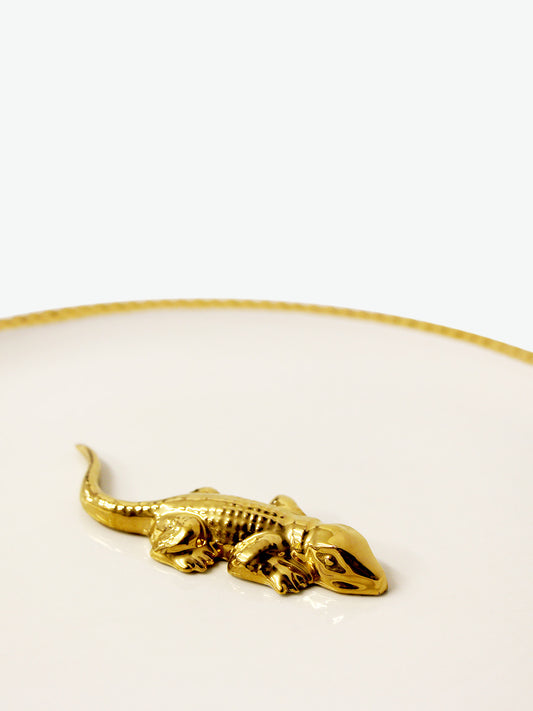 Πιάτο Les Ottomans Plate Golden Animals Crocodile