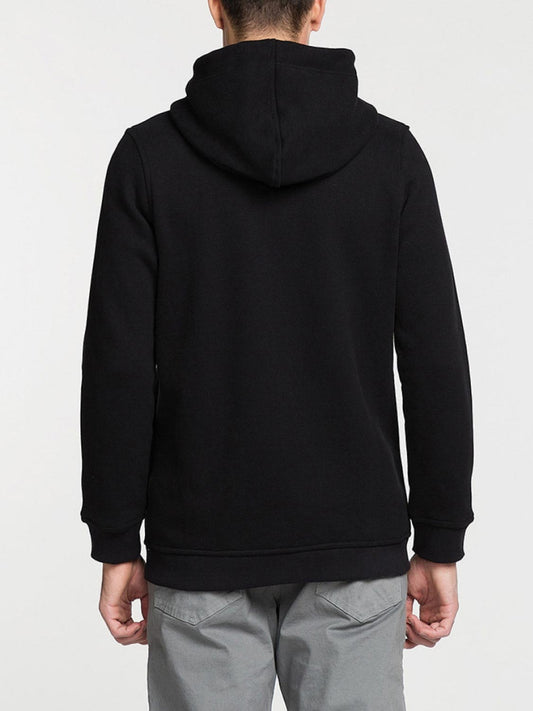 Organic Cotton Zip Up Hoodie Black