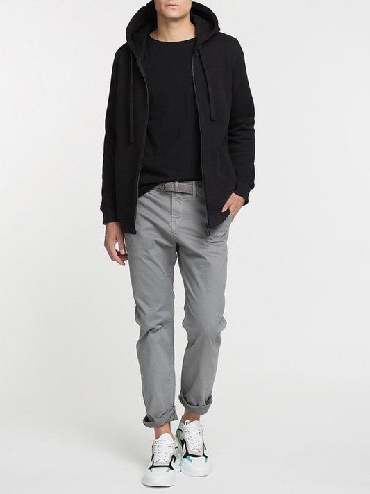Organic Cotton Zip Up Hoodie Black
