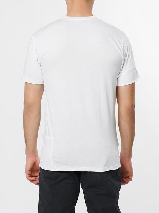 Roll Sleeve Crew Neck T-Shirt White