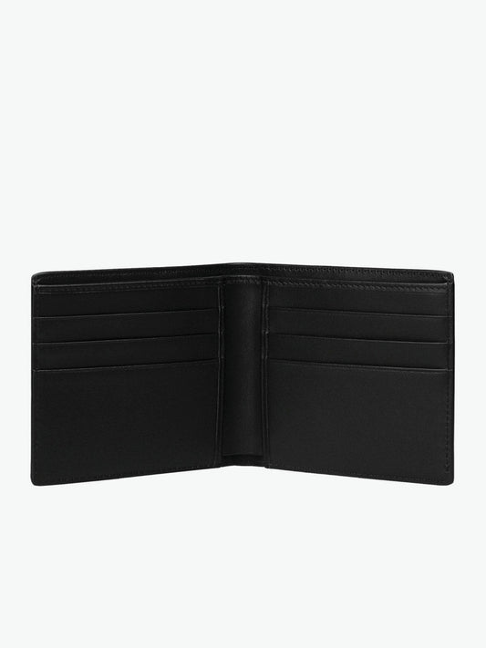 Smythson Panama Cross-Grain Leather Card Slot Wallet Navy | B