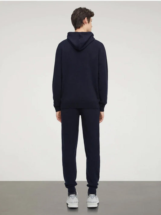 Aspesi Hooded Wool Sweatshirt in Blue