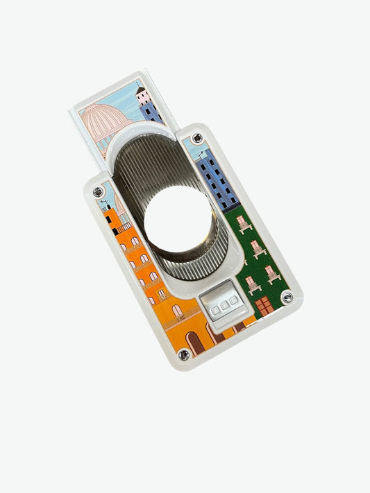 Elie Bleu Casa Cubana Capitol White Double Blade Cigar Cutter