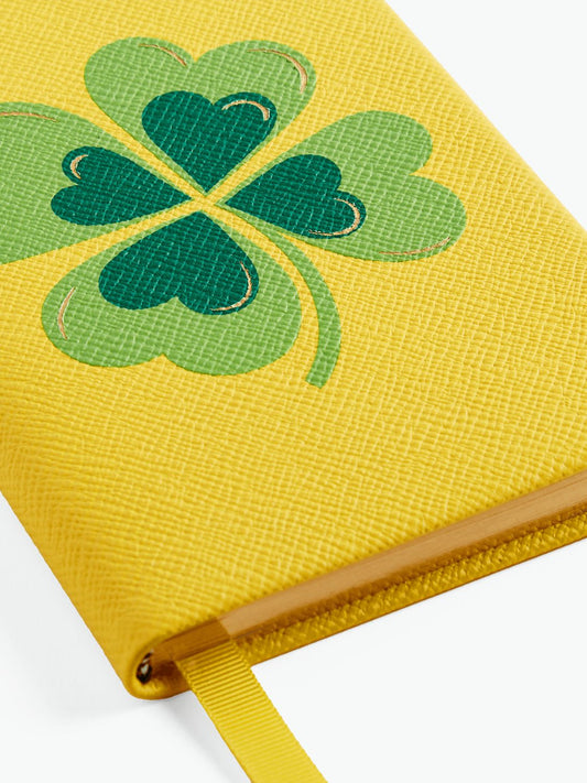 Smythson Chelsea Charm Clover Notebook in Panama