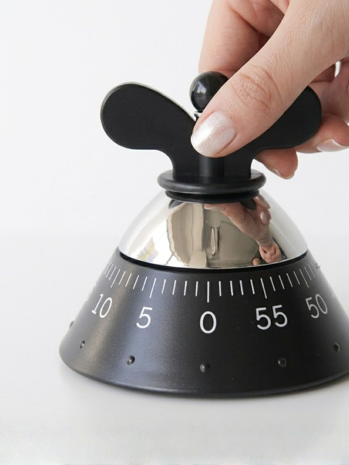 Alessi Kitchen Timer Black
