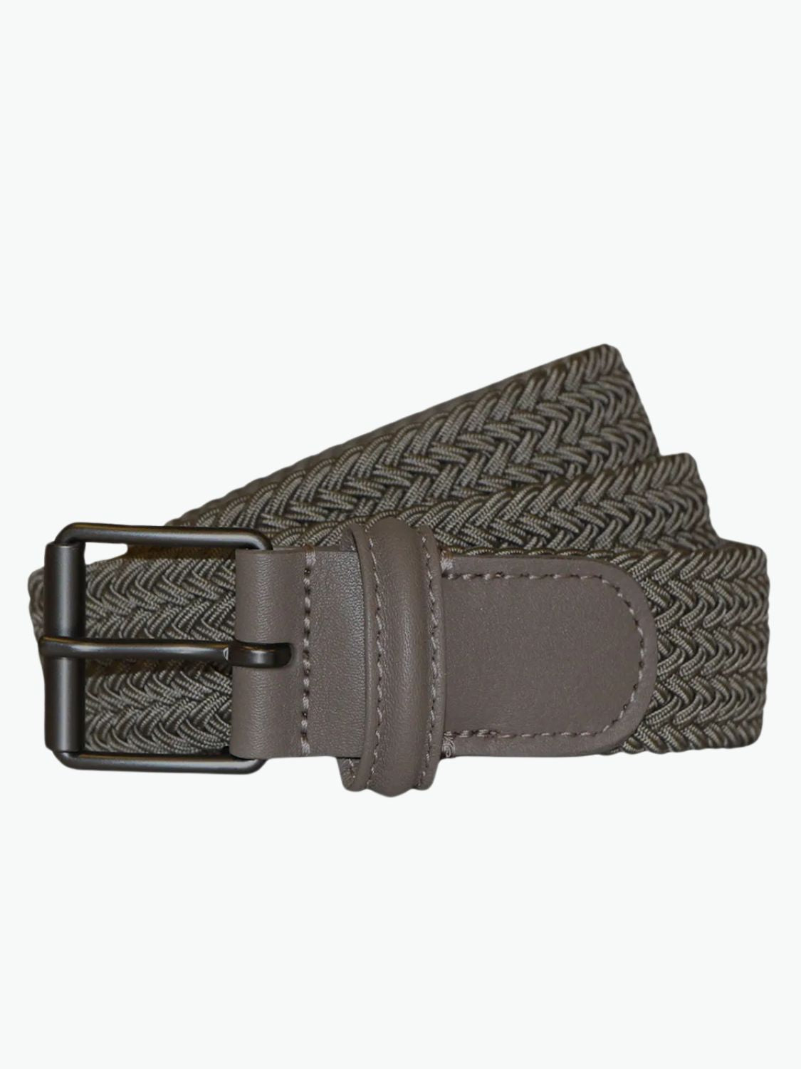 Ζώνη Anderson’s Leather-Trimmed Woven Belt Light Khaki