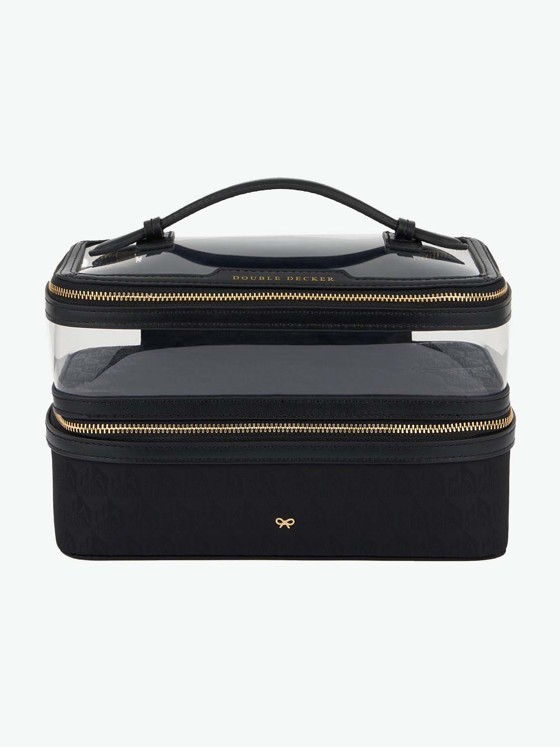 Anya Hindmarch Logo Double Decker Makeup Pouch