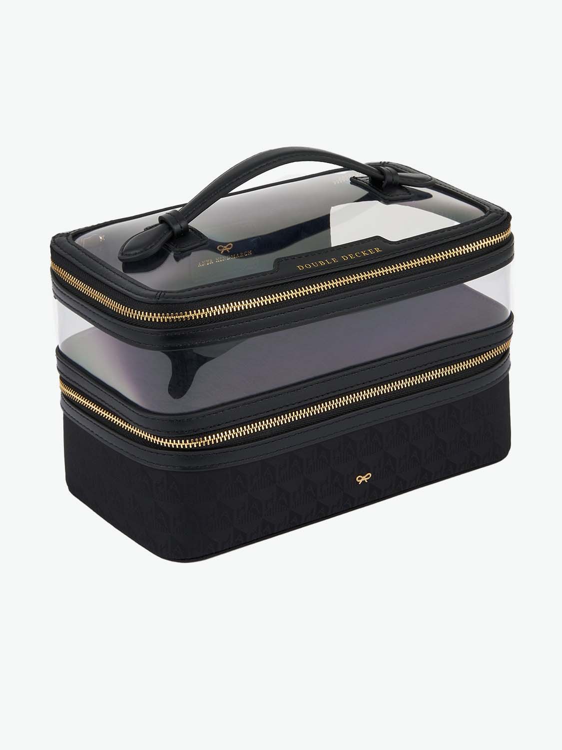 Anya Hindmarch Logo Double Decker Makeup Pouch