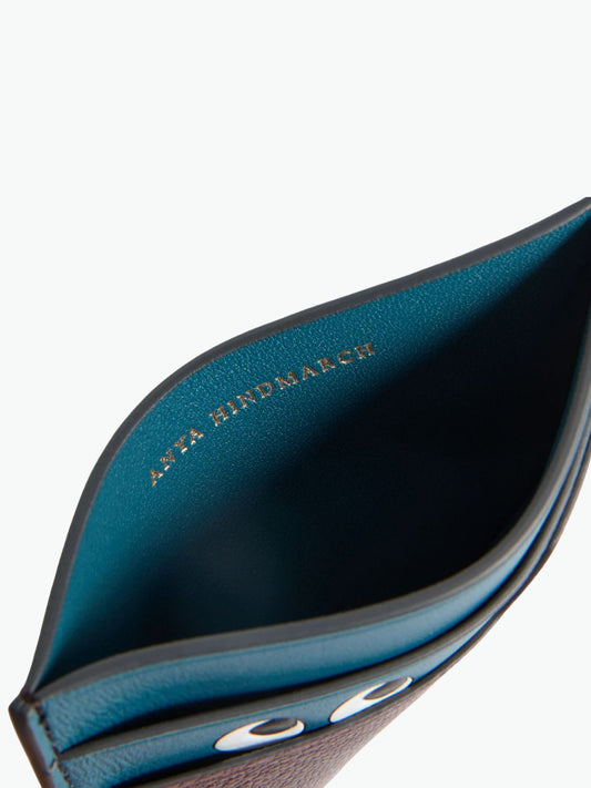 Anya Hindmarch Peeping Eyes Card Case in Claret Shiny Capra | B