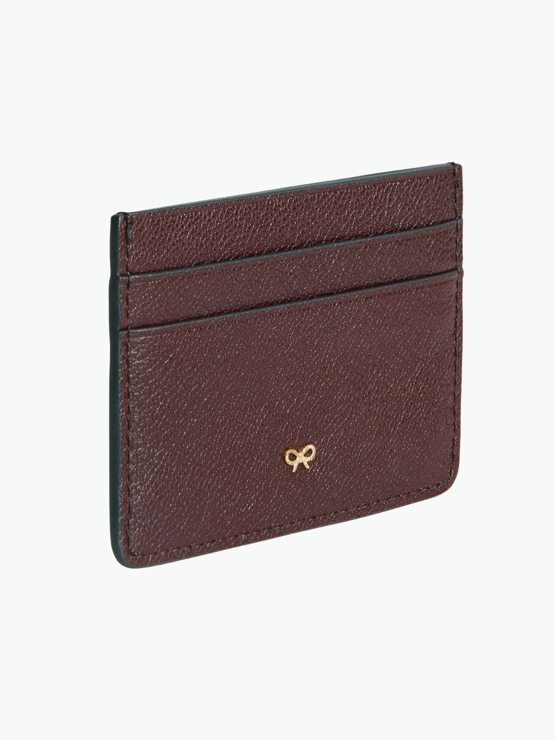 Anya Hindmarch Peeping Eyes Card Case in Claret Shiny Capra | D