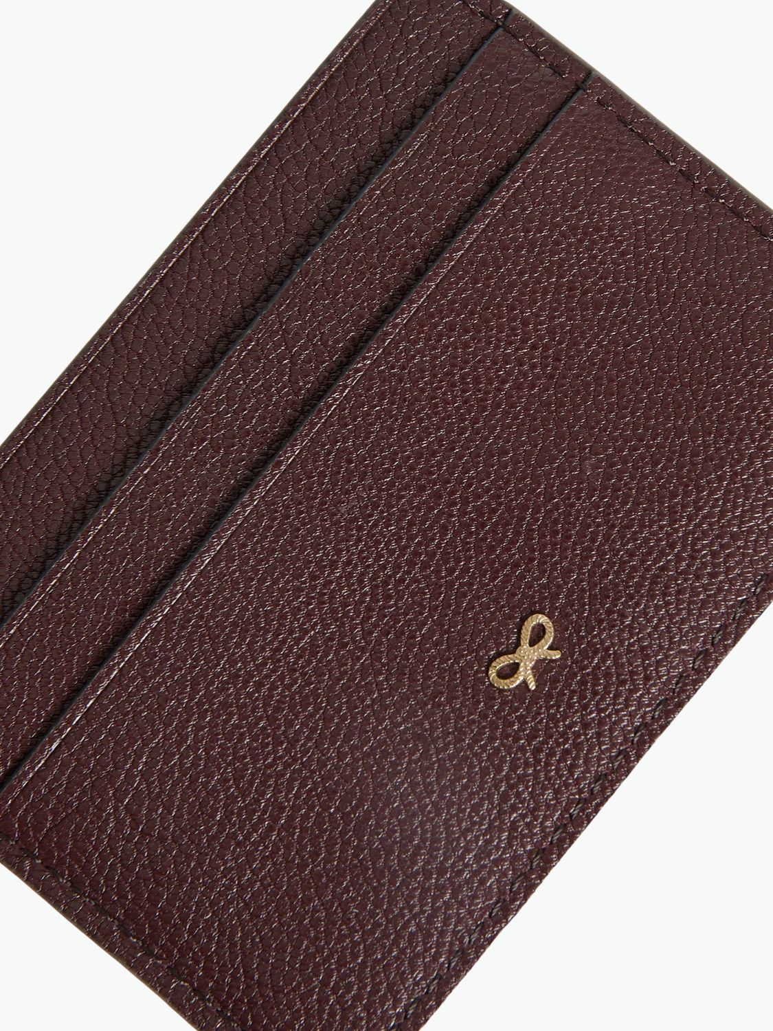 Anya Hindmarch Peeping Eyes Card Case in Claret Shiny Capra | E