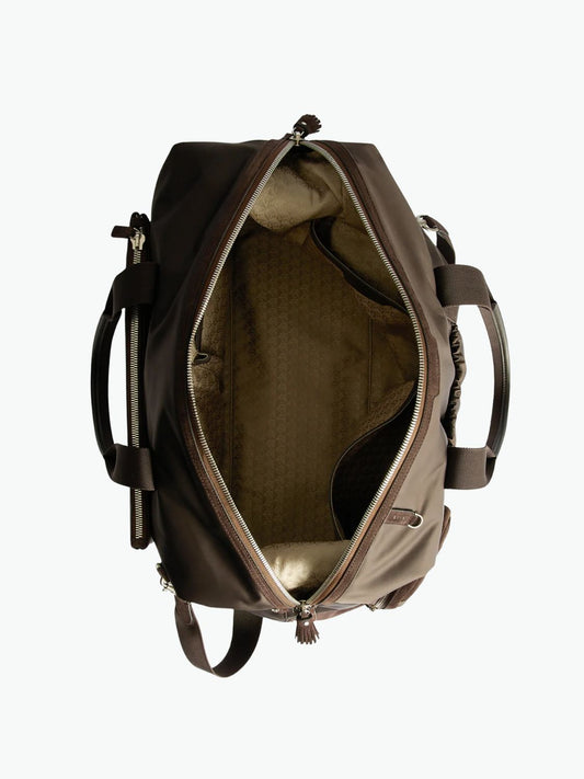 Anya Hindmarch Padded Maxi In-Flight Travel Bag Chocolate Brown