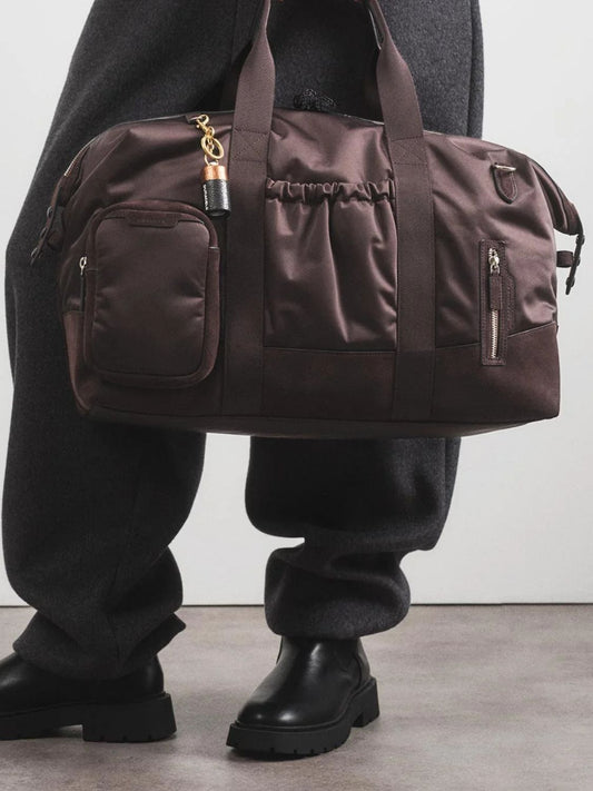 Anya Hindmarch Padded Maxi In-Flight Travel Bag Chocolate Brown