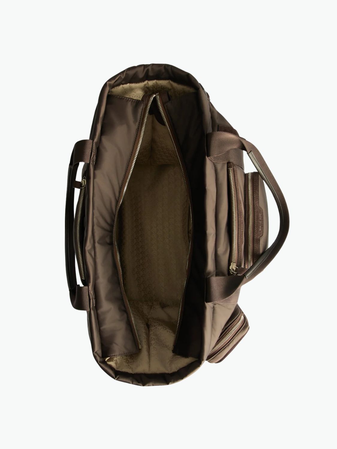 Anya Hindmarch Padded Satin Travel Tote Chocolate Brown