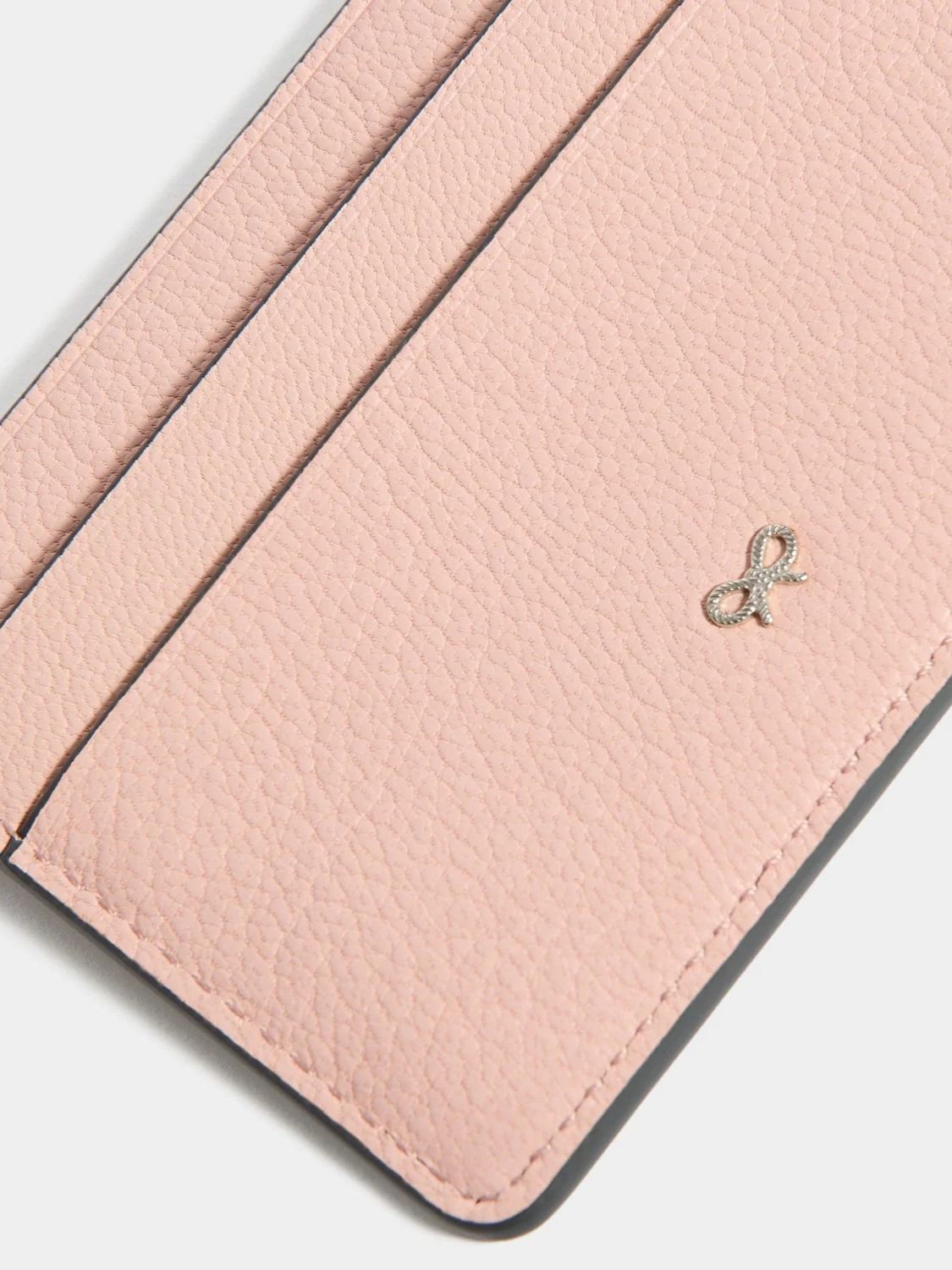 Anya Hindmarch Peeping Eyes Card Case Shell Pink