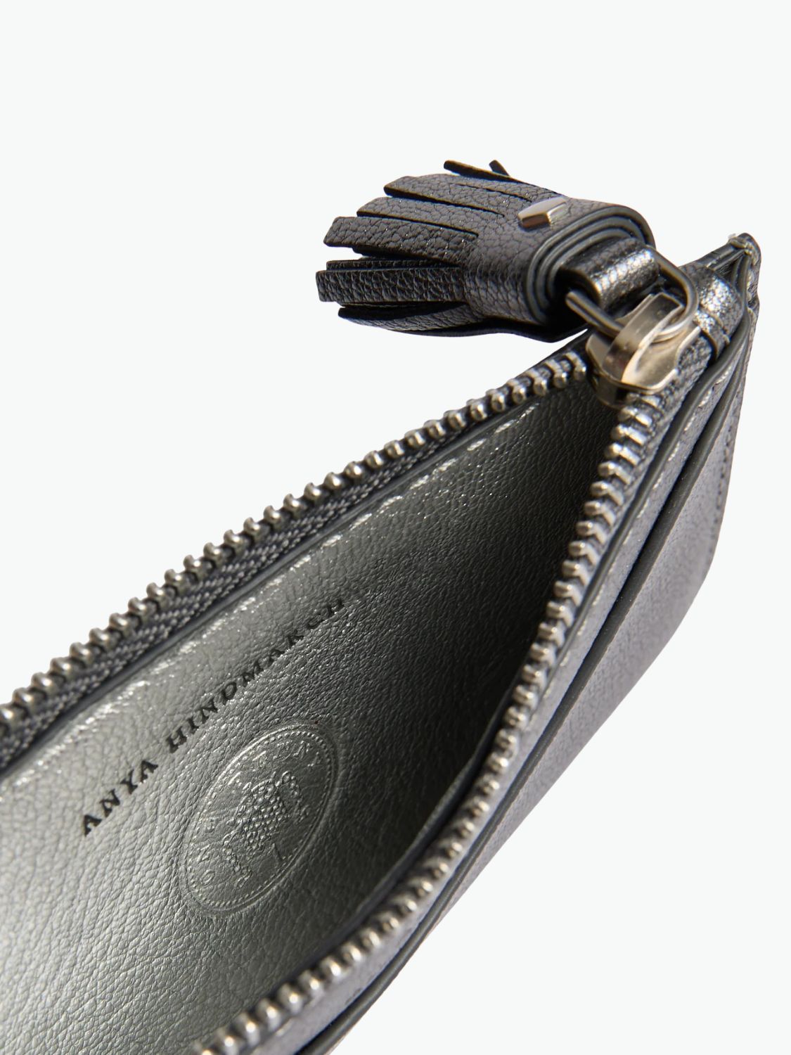 Anya Hindmarch Peeping Eyes Zip Card Case Anthracite Grey