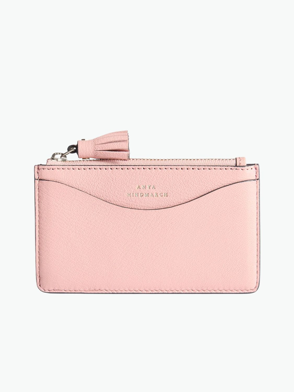 Anya Hindmarch Peeping Eyes Zip Card Case Shell Pink