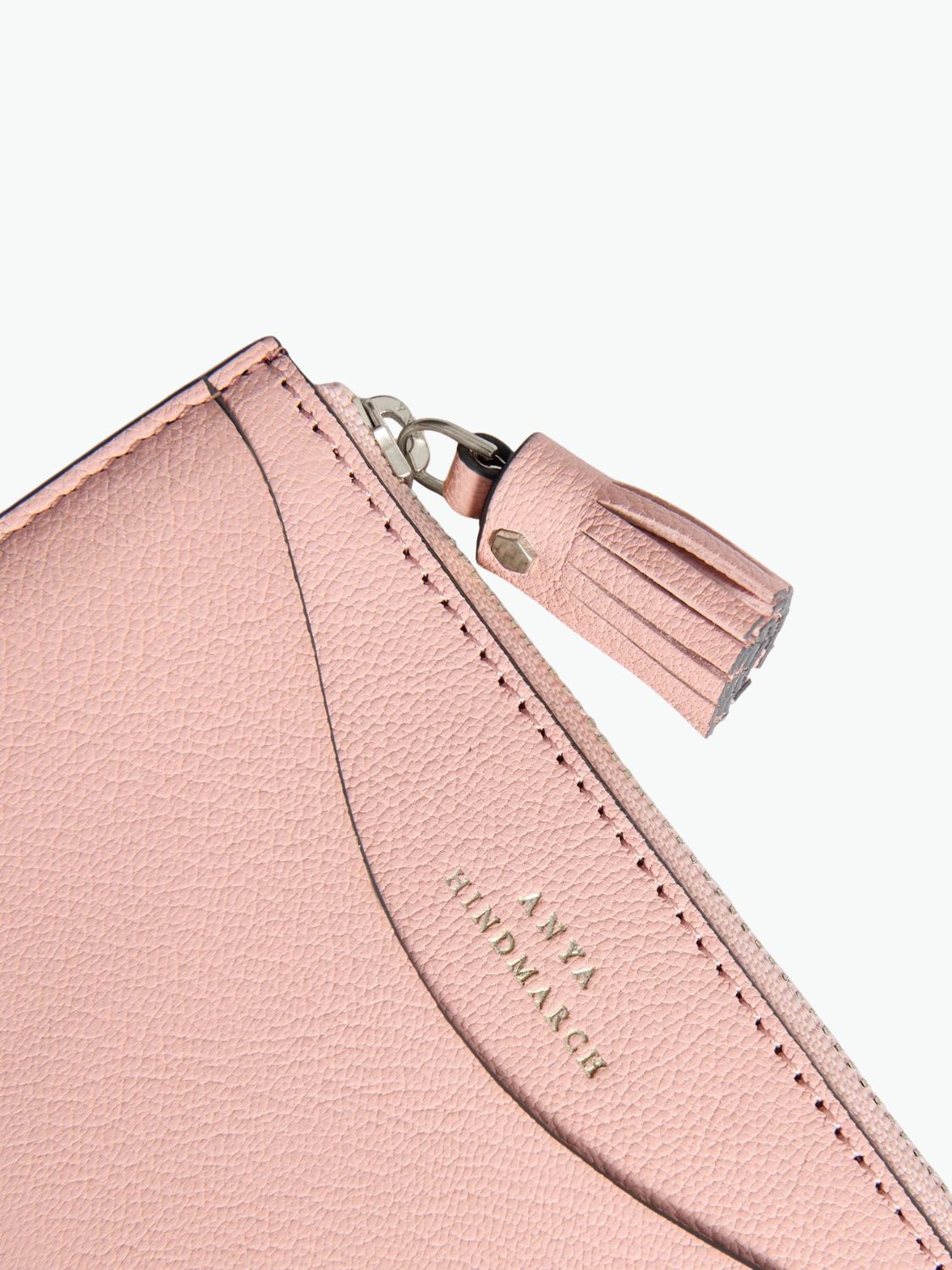 Anya Hindmarch Peeping Eyes Zip Card Case Shell Pink