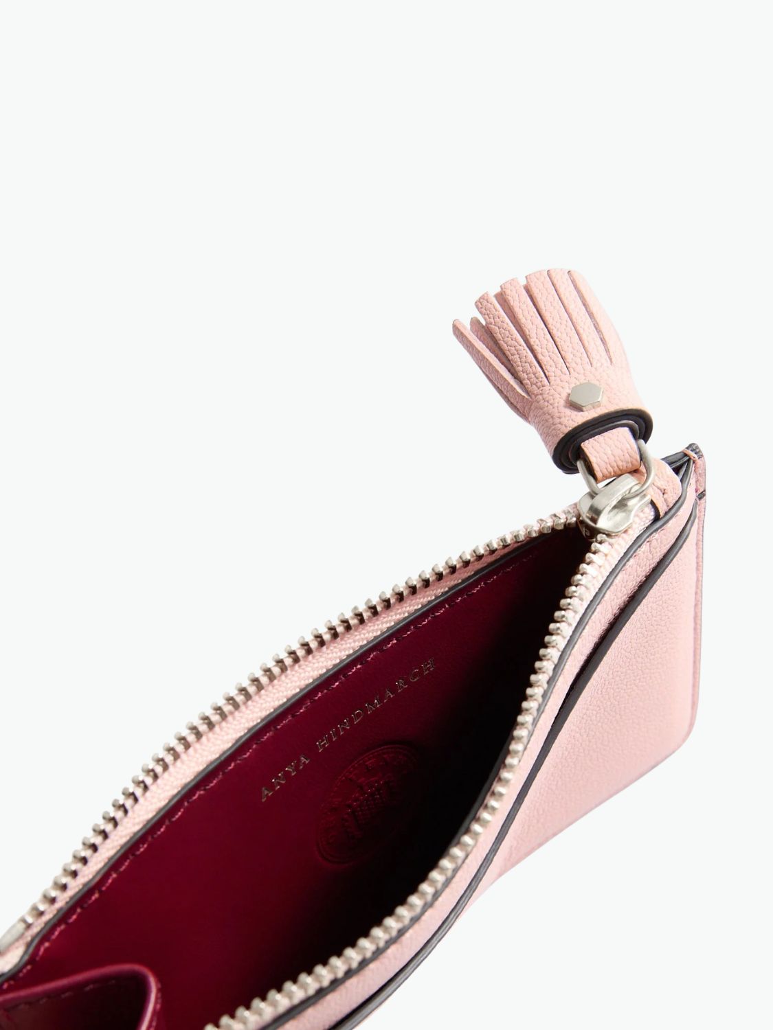 Anya Hindmarch Peeping Eyes Zip Card Case Shell Pink