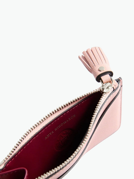 Anya Hindmarch Peeping Eyes Zip Card Case Shell Pink