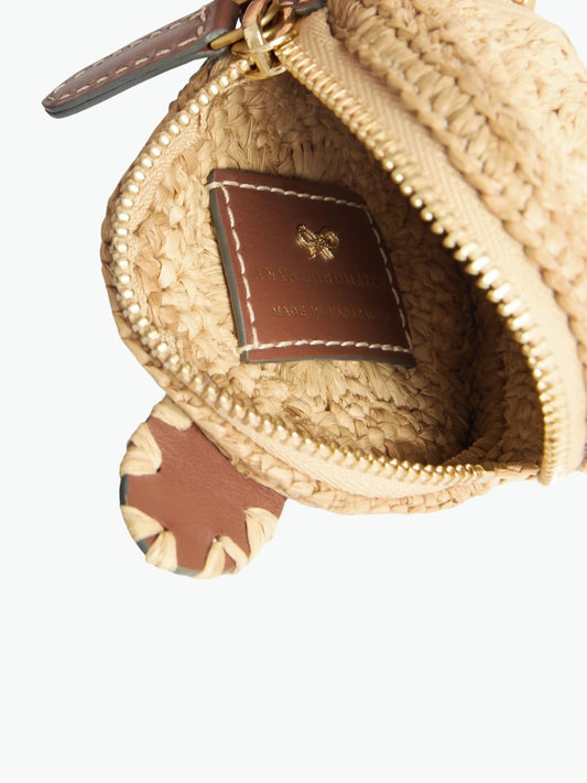 Anya Hindmarch Raffia Turtle Earphone Pouch