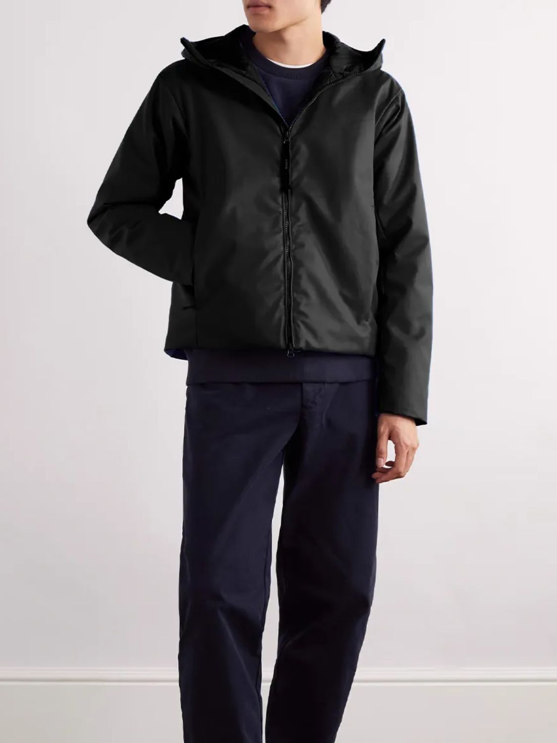 Aspesi Padded Shell Hooded Jacket Black