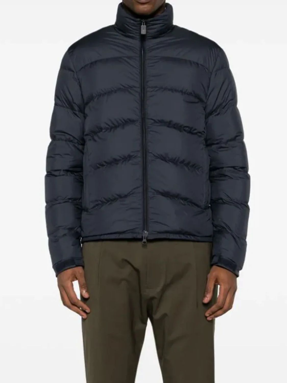 Aspesi Short Quilted Padded Jacket Navy