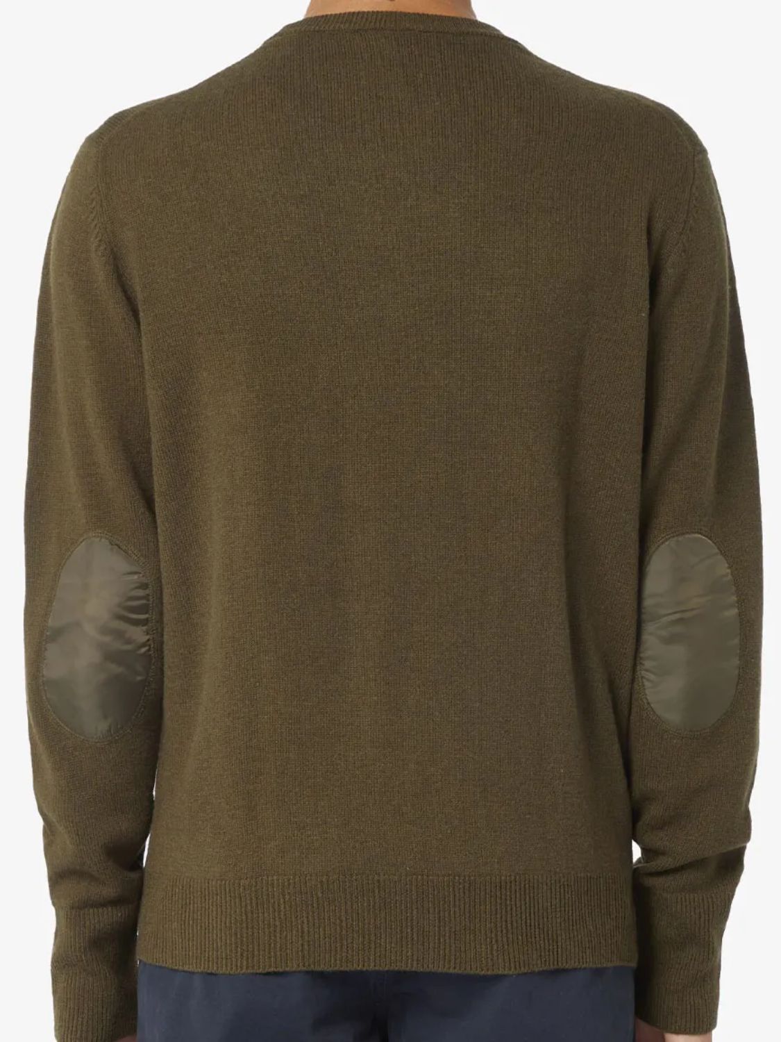 Aspesi Super Geelong Wool Crew Neck Sweater Military