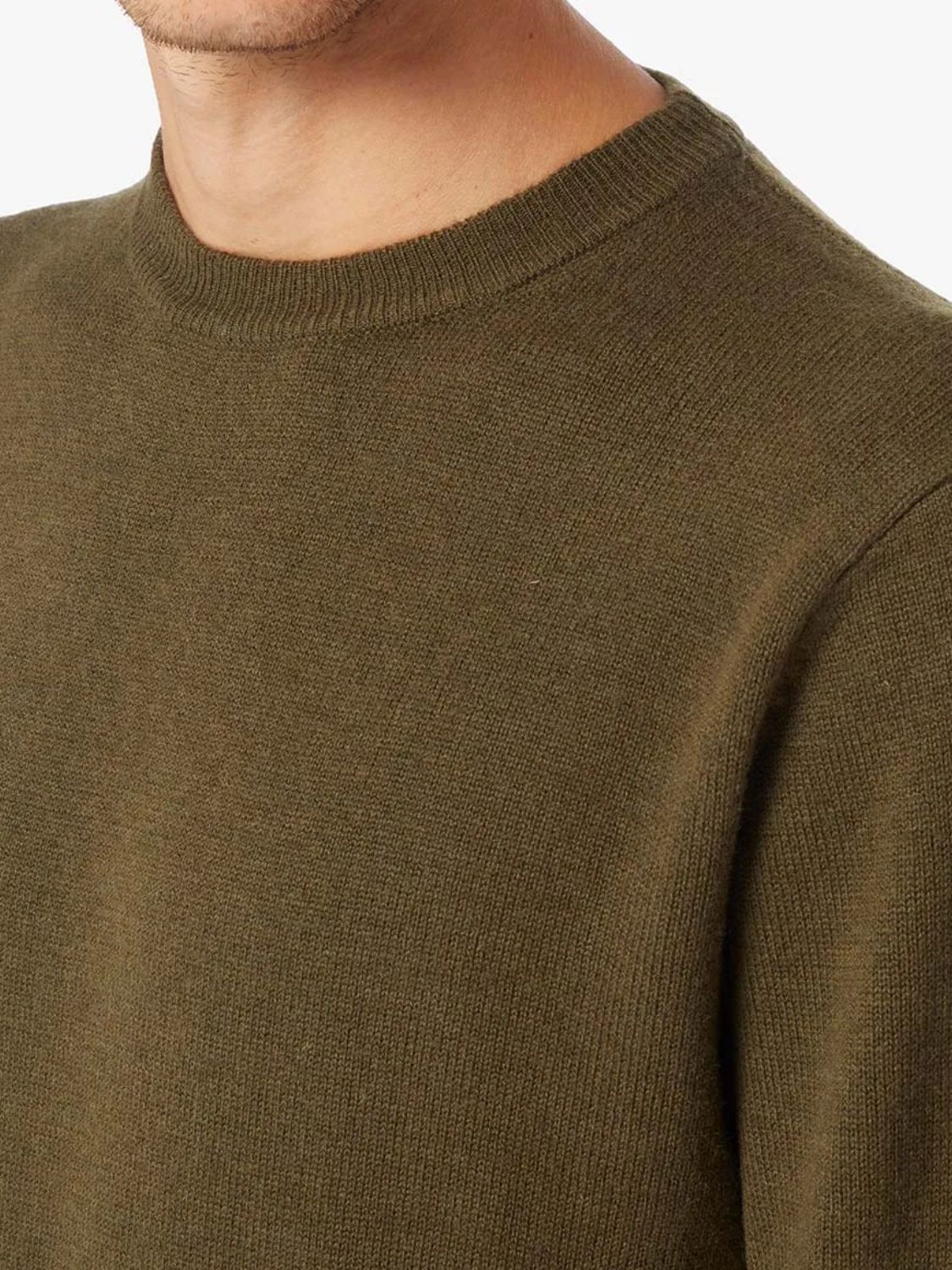Aspesi Super Geelong Wool Crew Neck Sweater Military