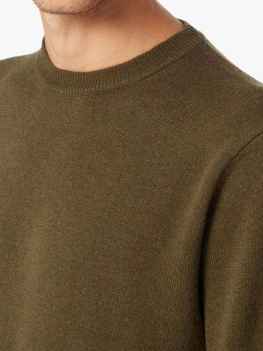 Aspesi Super Geelong Wool Crew Neck Sweater Military