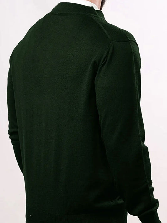 Aspesi Wool Cardigan Dark Green