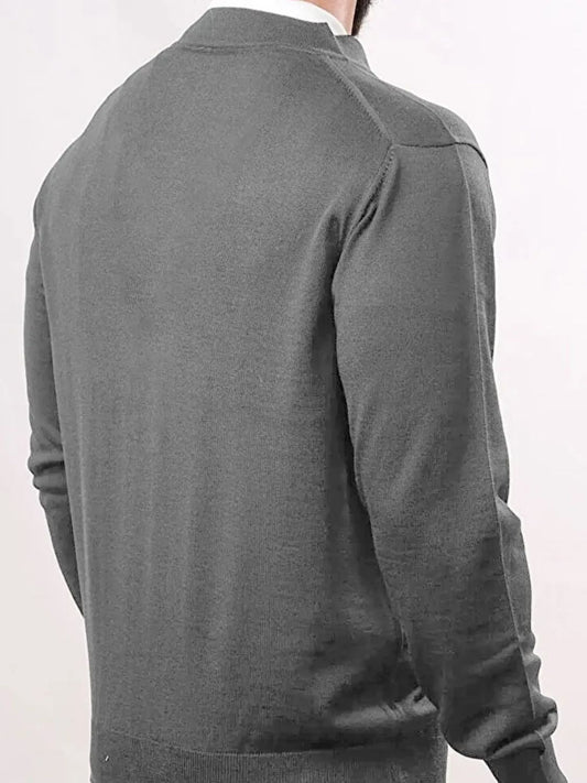 Aspesi Wool Cardigan Light Grey
