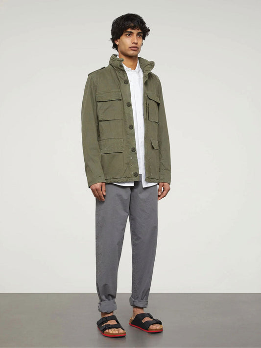 Aspesi Cotton Gabardine Mini Field Jacket Khaki