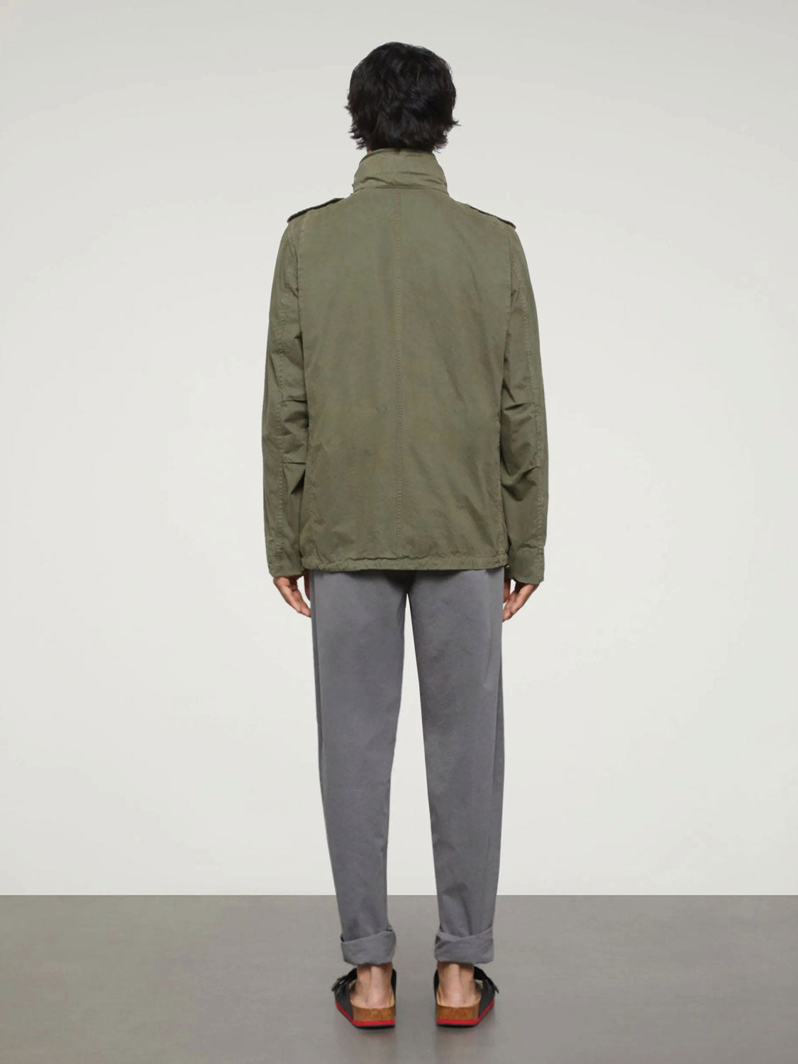 Khaki Aspesi Cotton Canvas Field Jacket