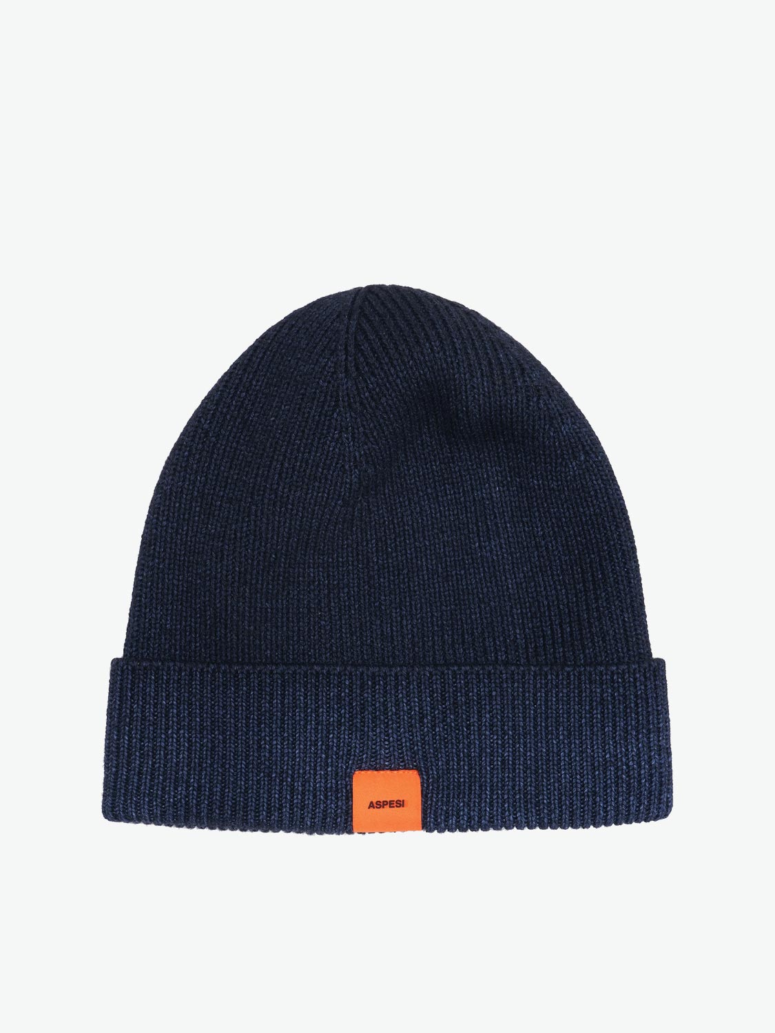 Σκούφος Aspesi Garment Dyed Wool Beanie Hat Blue