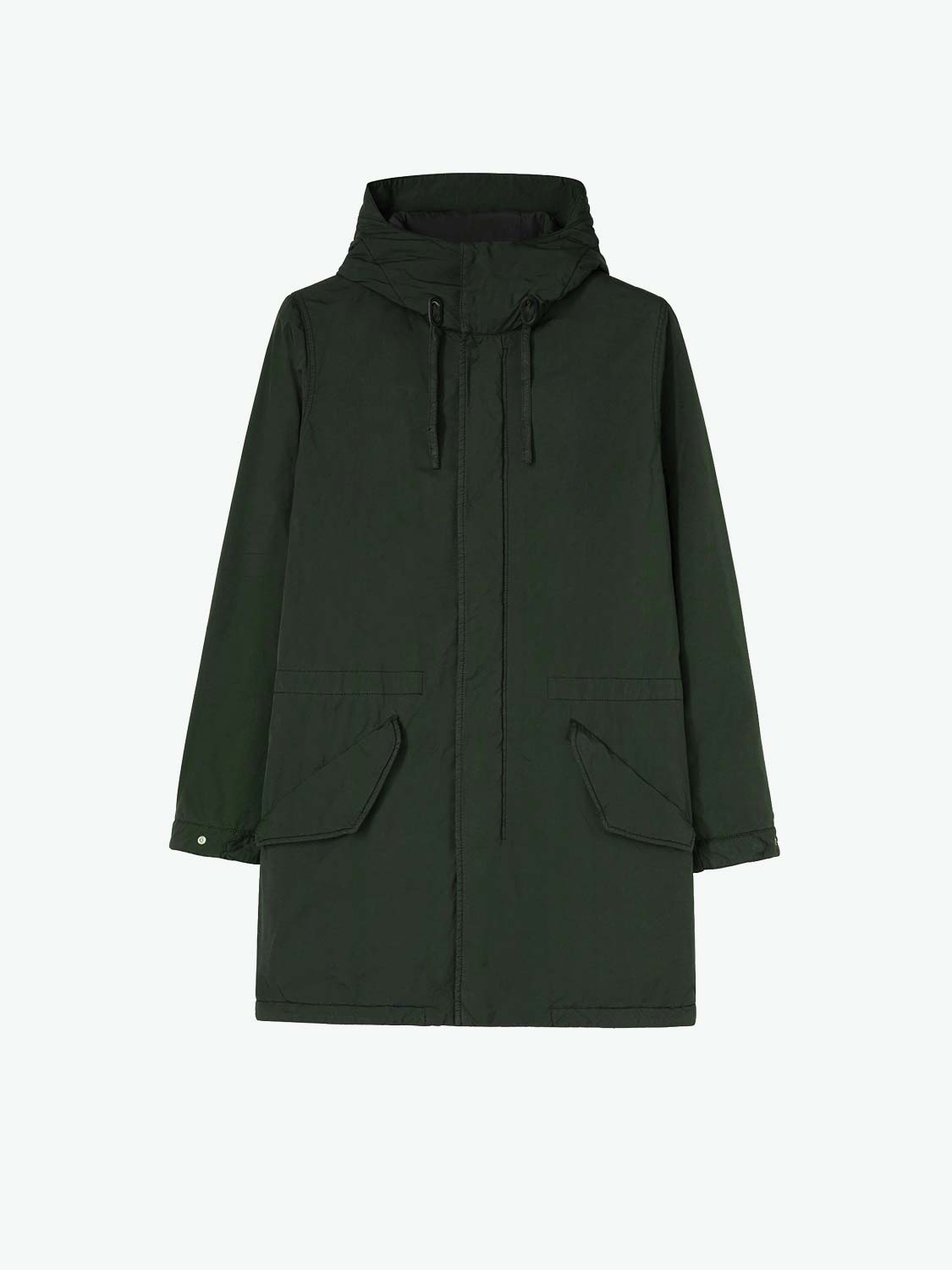 Aspesi Long Garment-Dyed Nylon Parka | The Project Garments - A