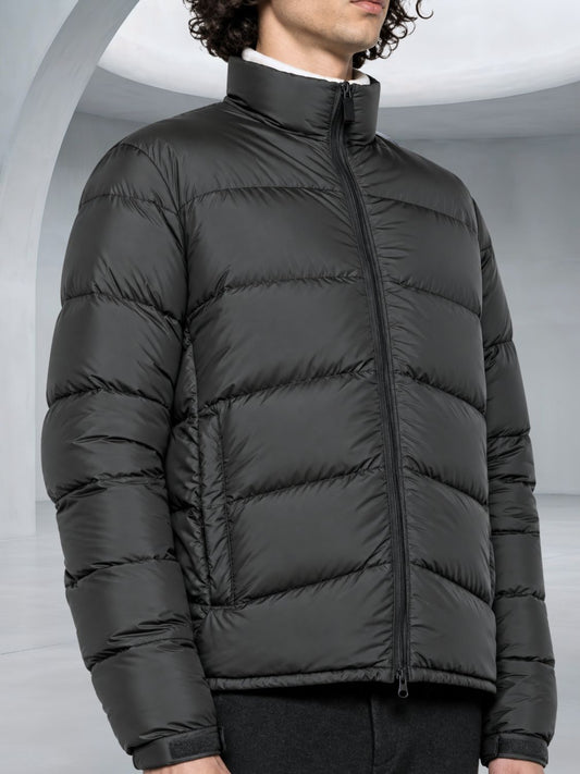 Aspesi Short Quilted Padded Jacket Anthracite