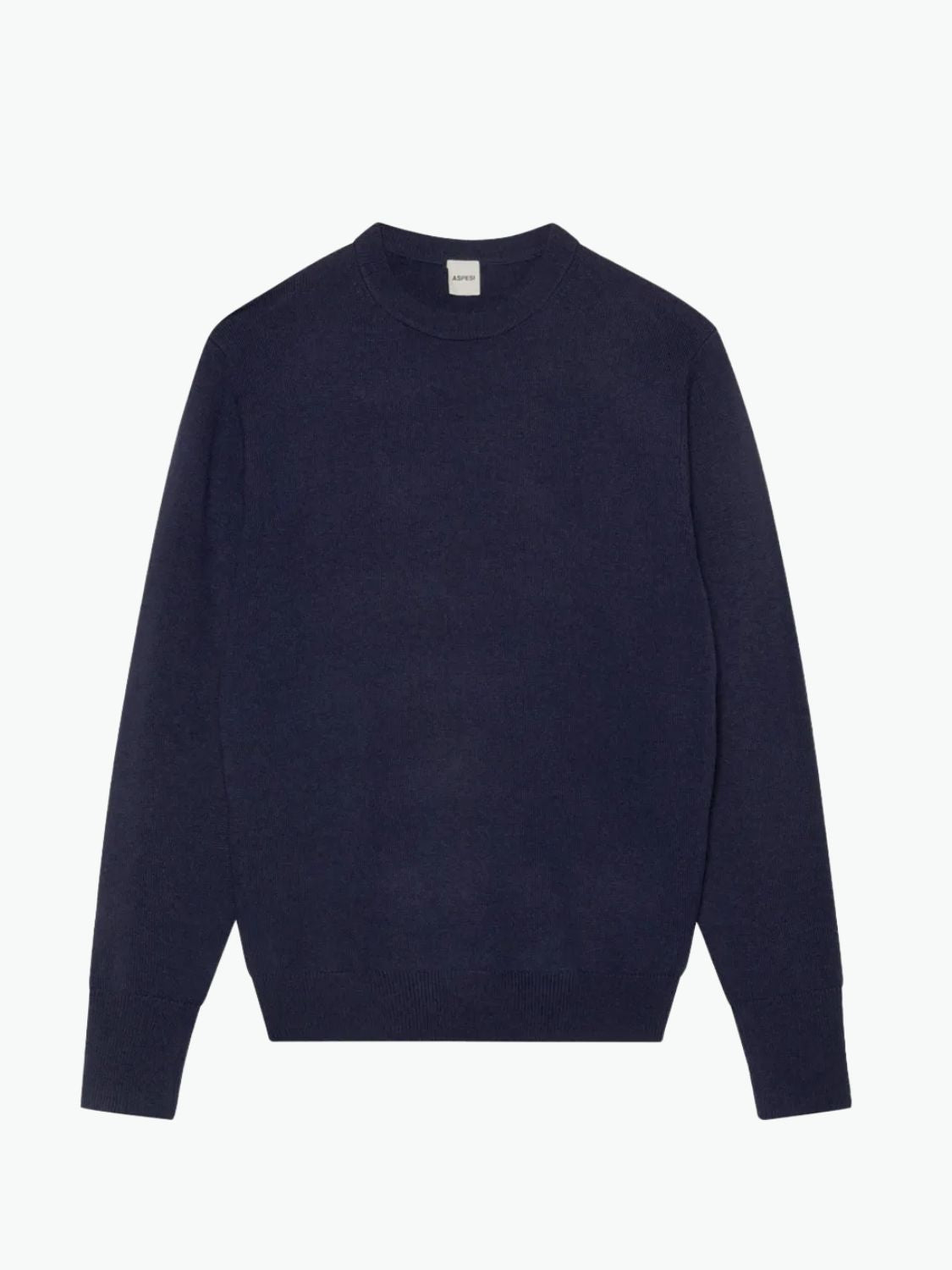 Aspesi Super Geelong Wool Crew Neck Sweater Navy
