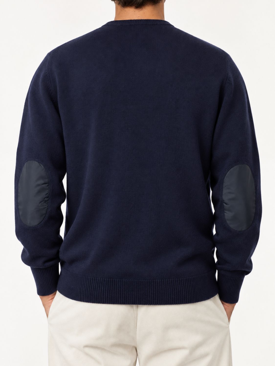 Aspesi Super Geelong Wool Crew Neck Sweater Navy