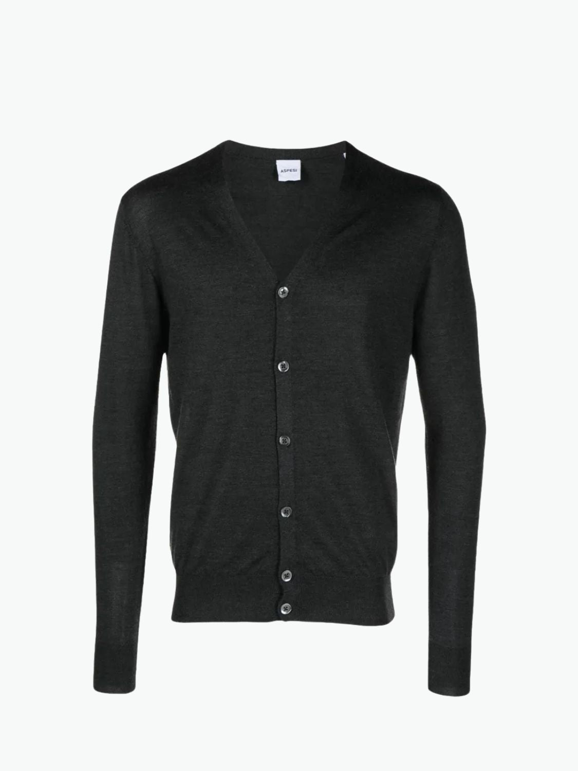 Aspesi Wool Cardigan Charcoal