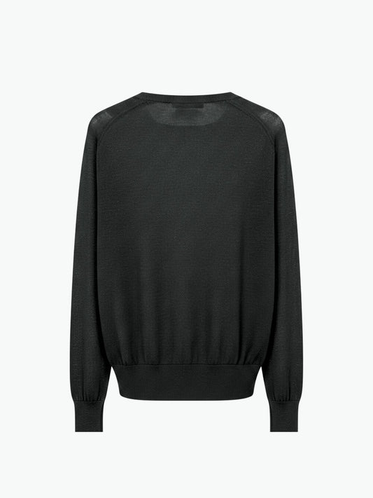 Aspesi Wool Cardigan Charcoal