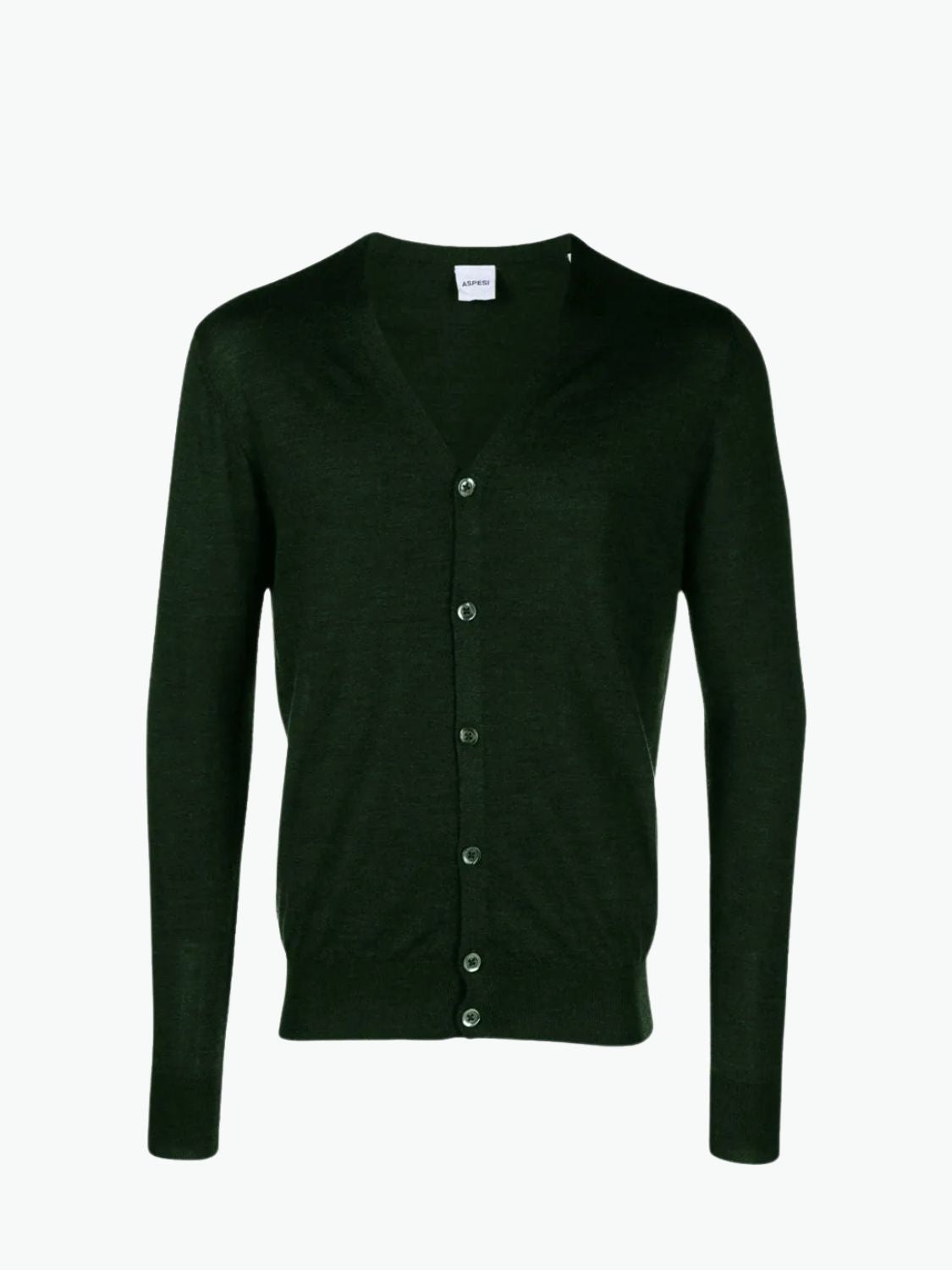 Aspesi Wool Cardigan Dark Green