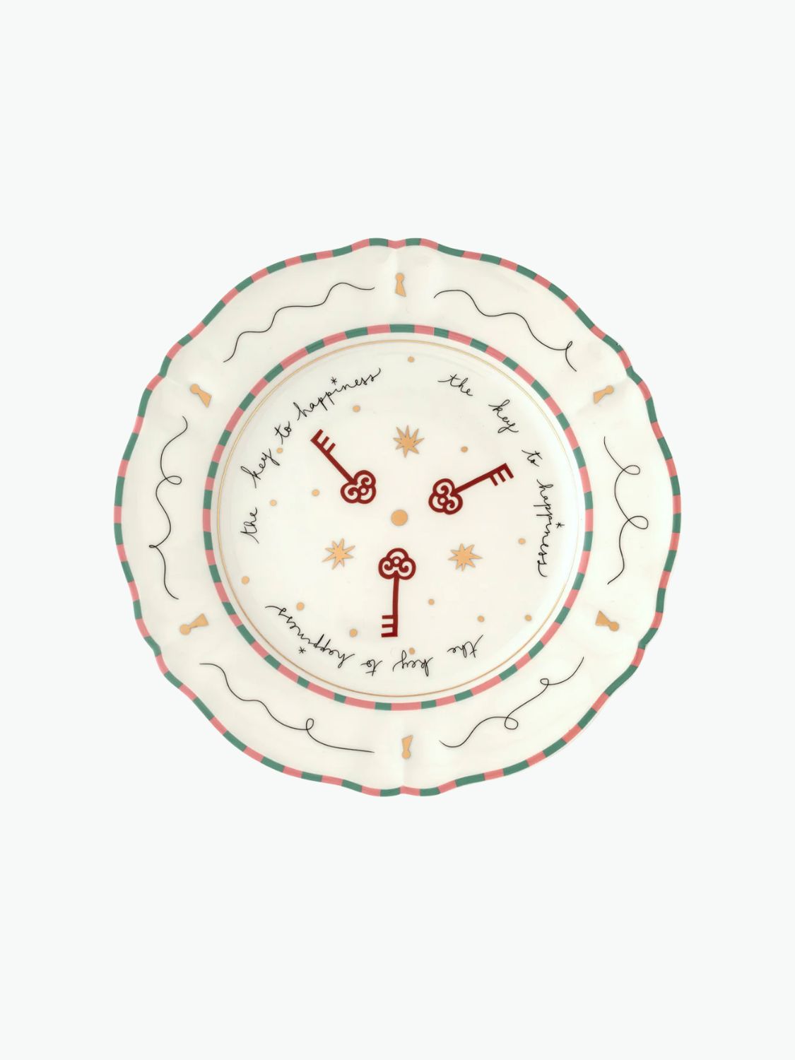 Bitossi Keys Porcelain Dinner Plate