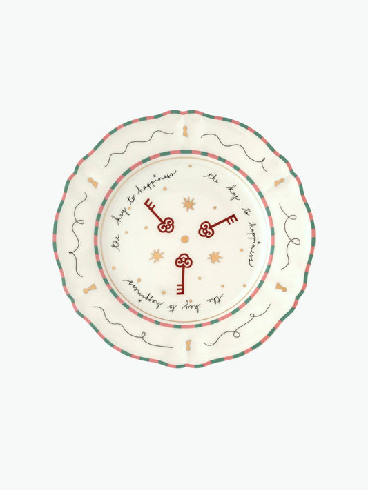 Bitossi Keys Porcelain Dinner Plate
