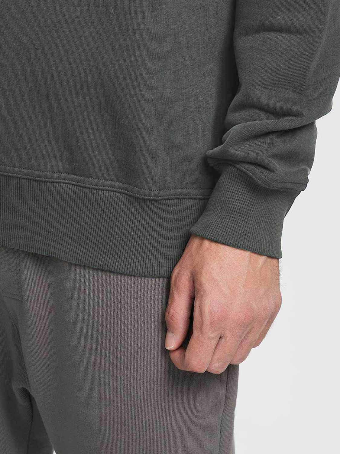 Crew Neck Sweatshirt Military Khaki | F