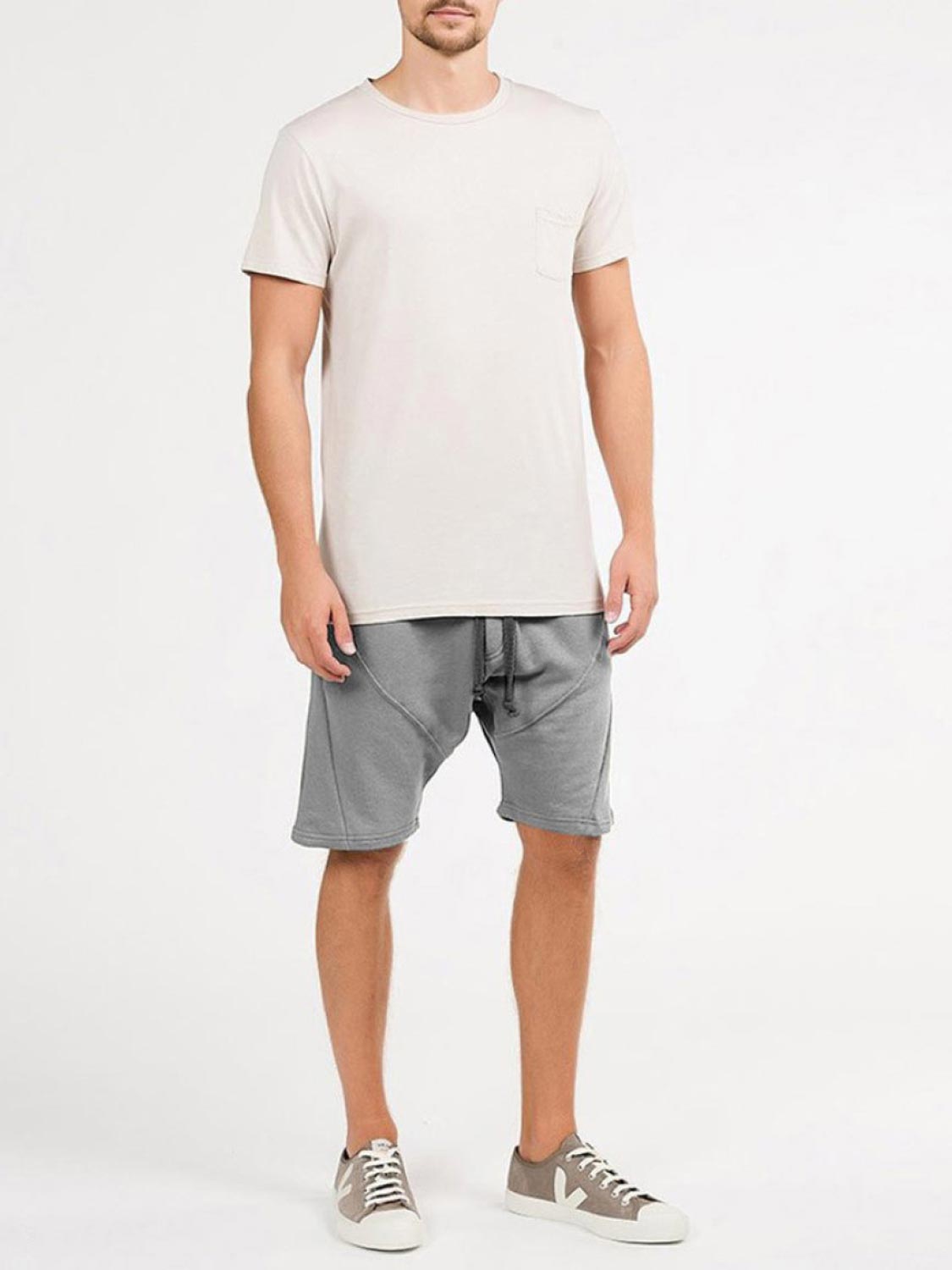 Organic Cotton Sweatshorts Grey Melange | D